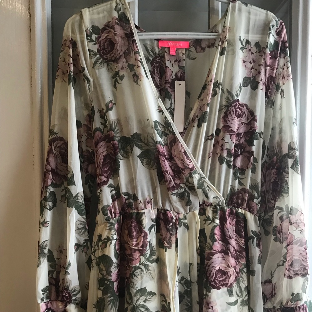 Morning lavender floral maxi dress